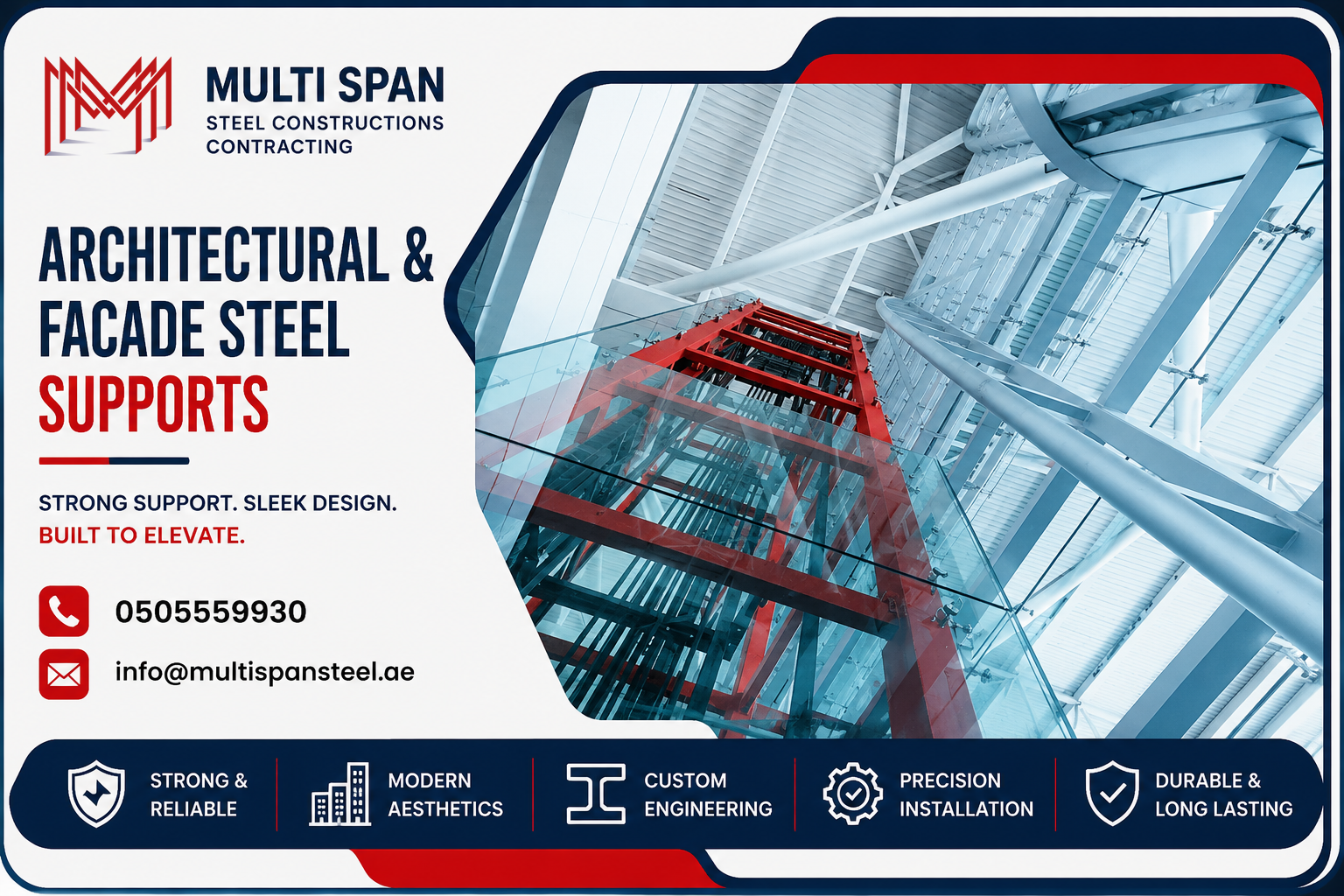 Facade Steel Supports Fabrication in Dubai