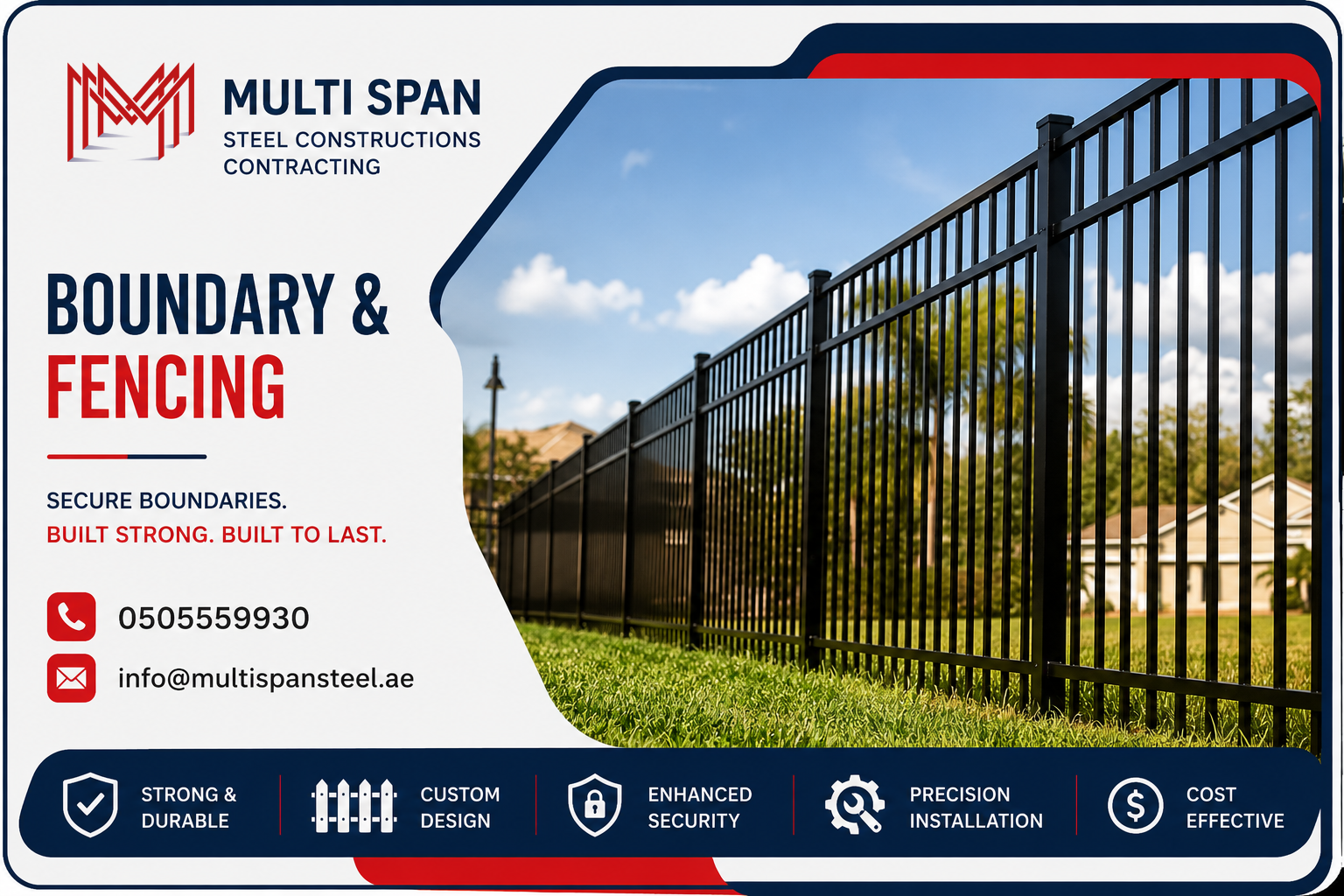 Boundary Wall Steel Fabrication in Dubai