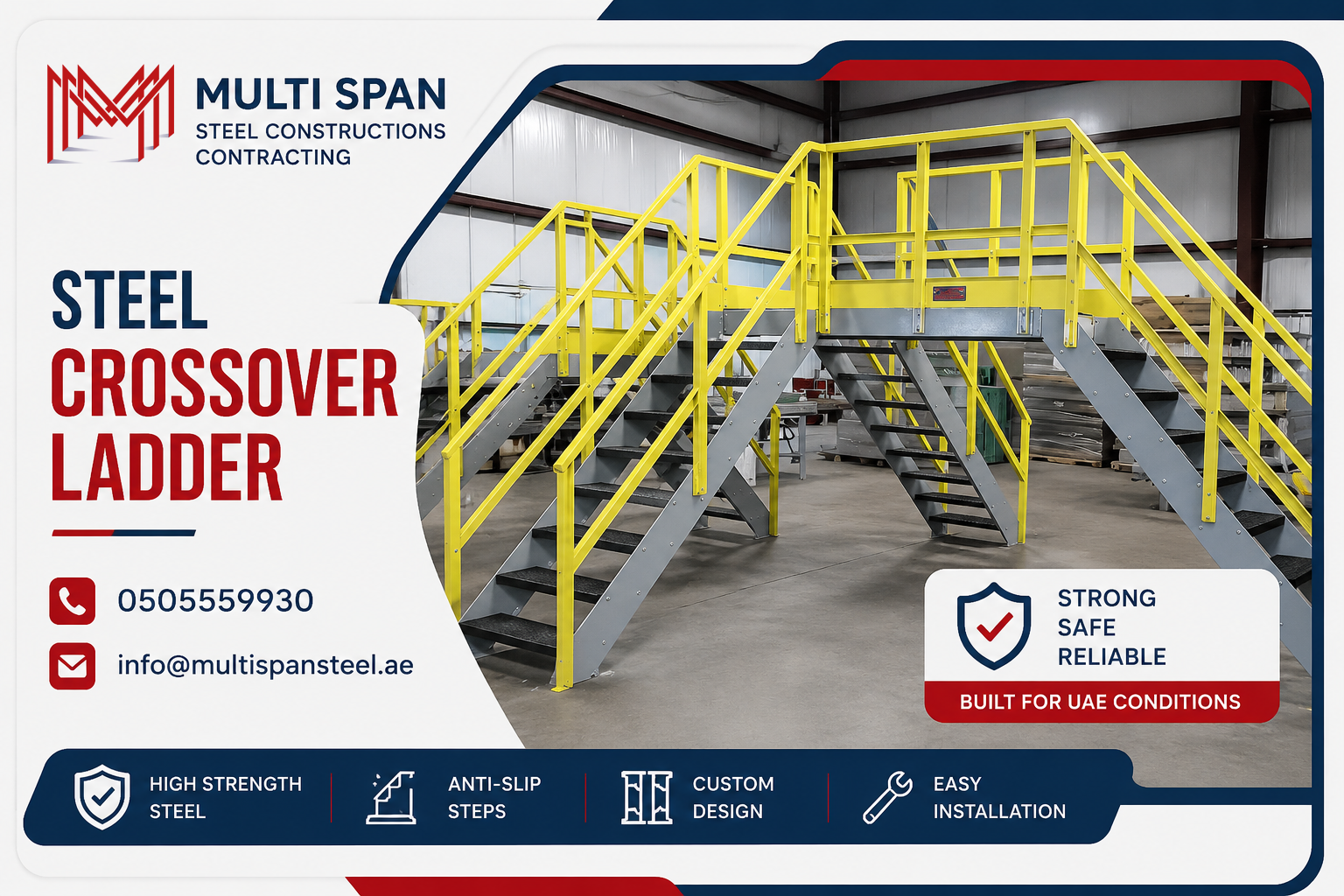Steel Crossover Ladder 1 Steel Crossover Ladder Fabricator in Dubai