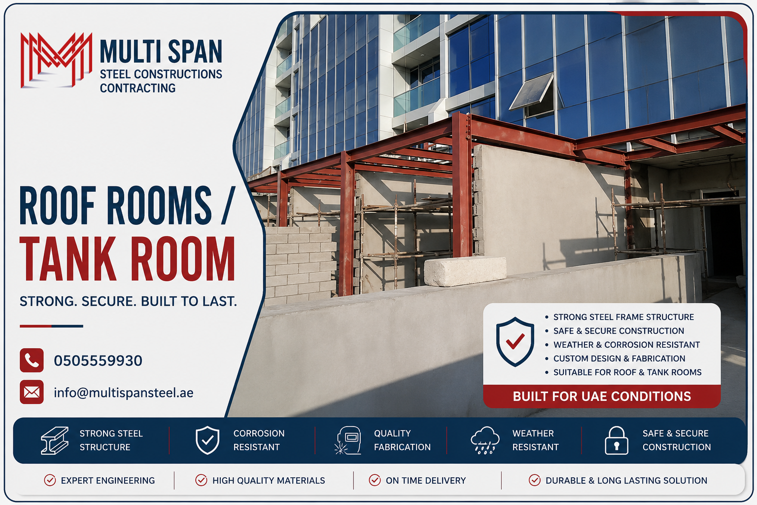 Roof rooms / Tank room 1 Steel Roof Rooms and Tank Rooms UAE