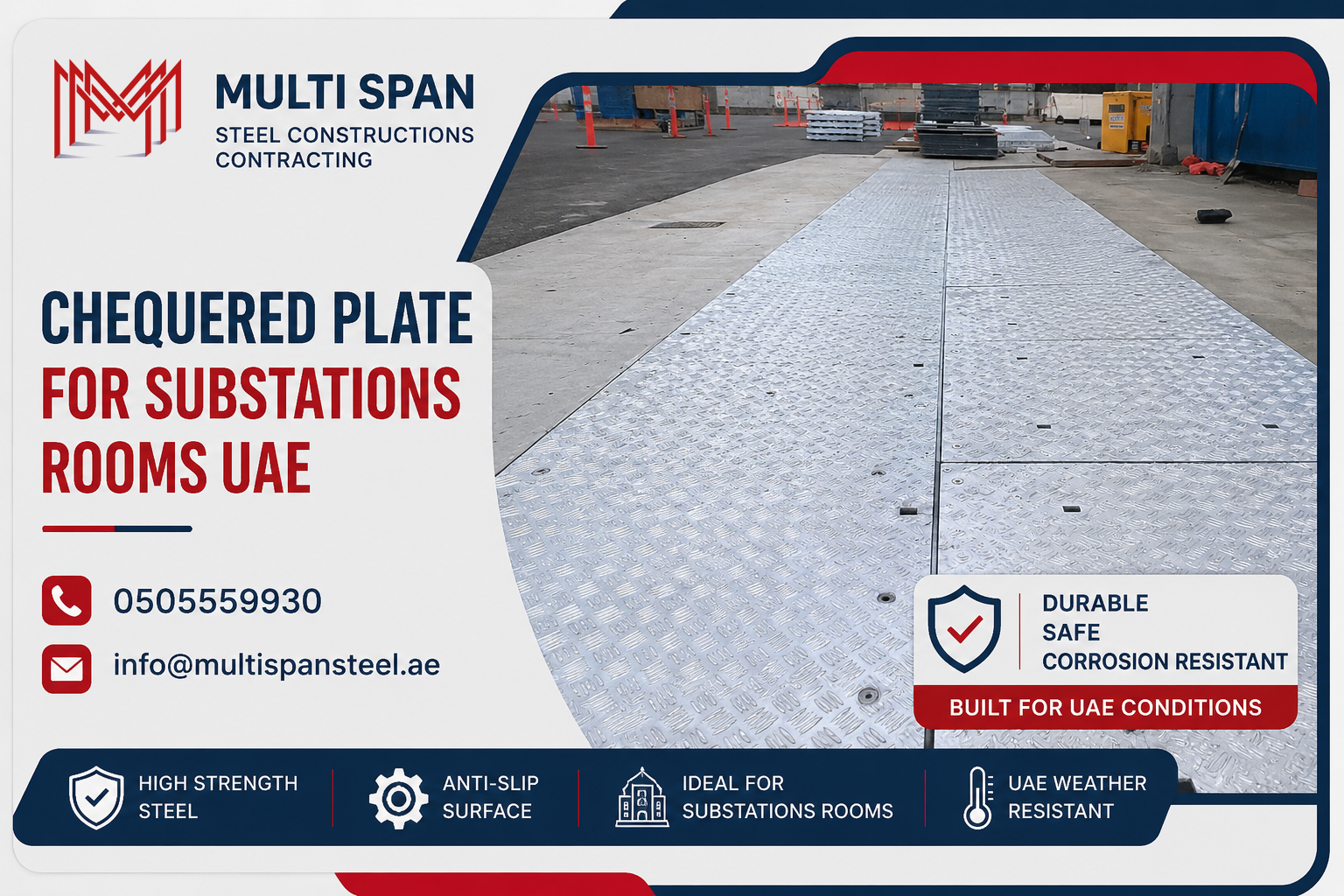 Trench Chequered Plates Fabricator in Dubai